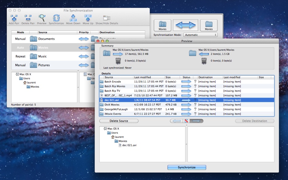 #2. File Synchronization (macOS) Podle: Nemesys Software, LLC