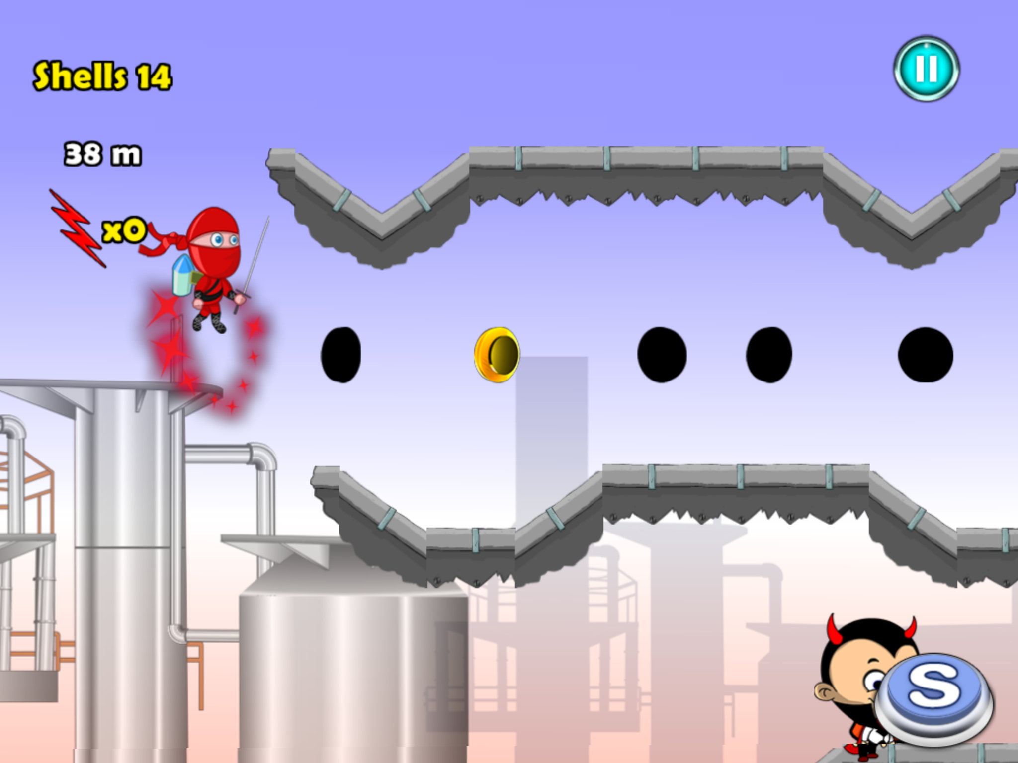 A Ninja Jetpack - Top Best Ninja vs. Zombies & Werewolves Game for Girls and Boys! screenshot 9