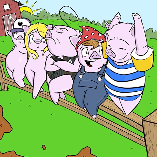 5 Pink Pigs