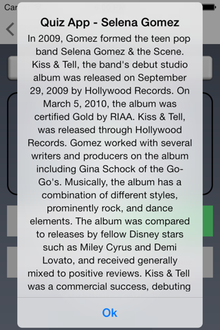 Quiz App - "Selena Gomez Edition" screenshot 4
