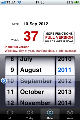 Which week? Lite screenshot 2