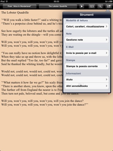 Carroll: 101 Poems for iPad screenshot 3