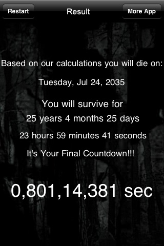 Death Clock - When Are You Going To Die? screenshot 2