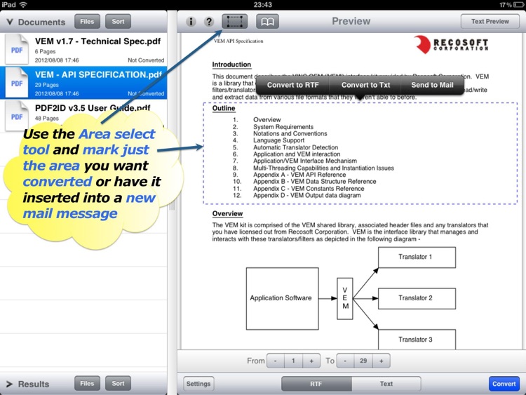 PDF2Office Lite - convert PDF to RTF and Text