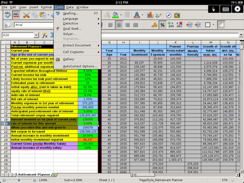 Скриншот из SpreadSheet - Editor of Microsoft Excel XLS files for iPad