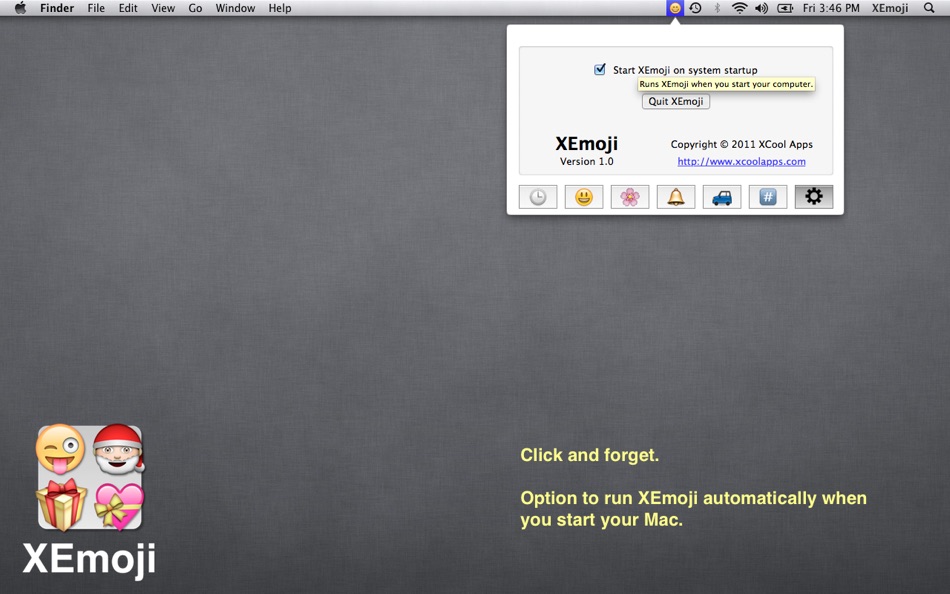 #5. XEmoji (macOS) Podle: XCool Apps