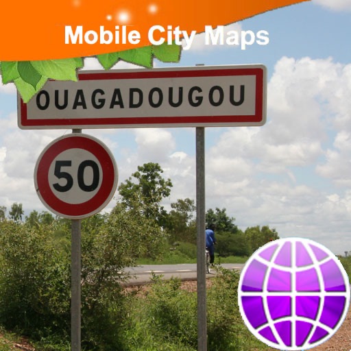 Ouagadougou Street Map. icon