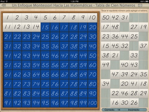 Tabla de Cien Números - Enfoque Montessori Hacia Las Matemáticas screenshot 2