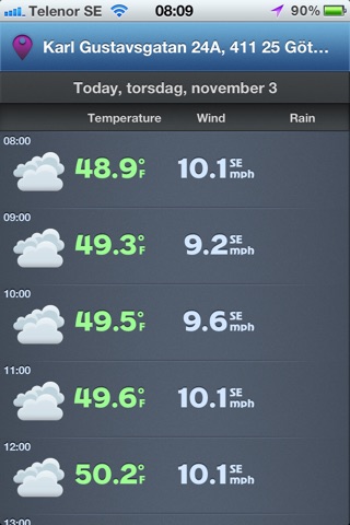 TheWeatherApp screenshot 2