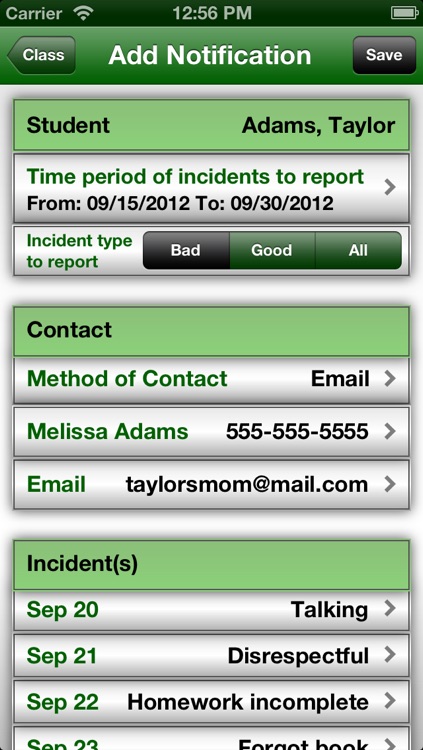 Easy Behavior Tracker for Teachers screenshot-3