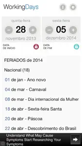 WorkingDays screenshot #2 for iPhone