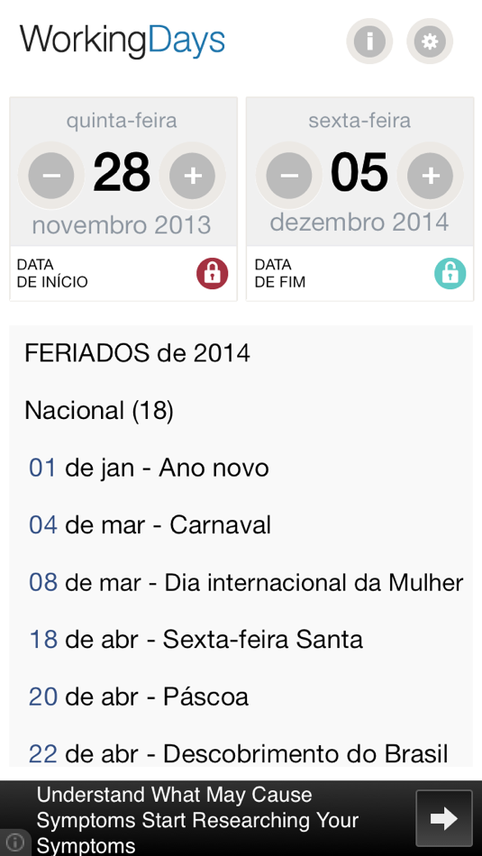 #2. WorkingDays (iOS) 由: ISul Tecnologia