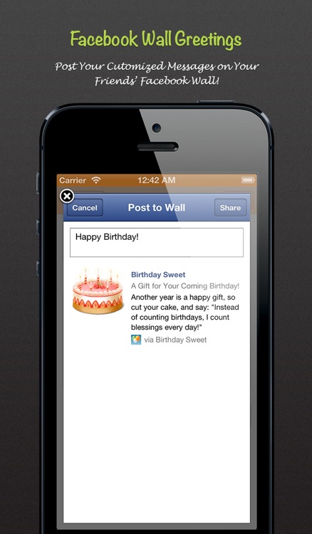 Birthday Sweet Pro - Birthday Calendar/Reminder and eCard Maker for Facebook screenshot-3