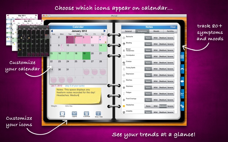Screenshot #2 pour iPeriod Ultimate (Period / Menstrual Calendar)