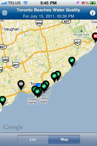 Toronto Beaches Water Quality screenshot 2