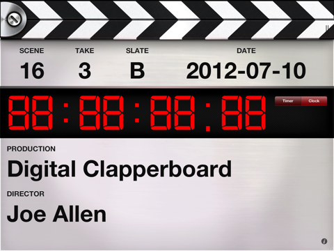 Screenshot #6 pour Digital Clapperboard - Timecode Sync and Video Slate