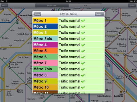 Paris Metro for iPad screenshot 2