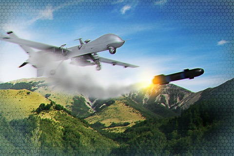 Air-Combat Drone Test Pilot Missile Attack Sim 3D screenshot 3