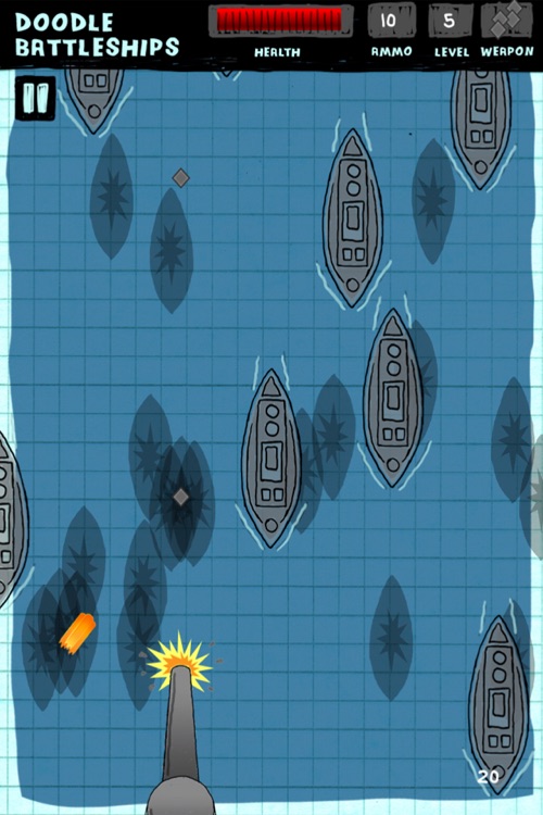 Doodle Battleships Free - Fun Shooting Warship Adventure Battleship Game screenshot-4