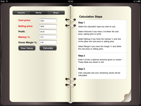 Margin & Markup Calculator HD screenshot 2