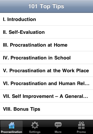 101 Top Tips for Avoiding Procrastination screenshot 2