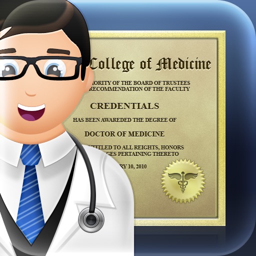Credentials Medical Organizer of Professional Documents icon