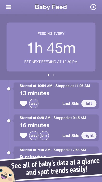 Baby Feed - Feeding timer to track & log nursing & breastfeeding screenshot-3