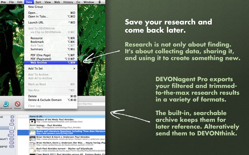 DEVONagent Pro Screenshot