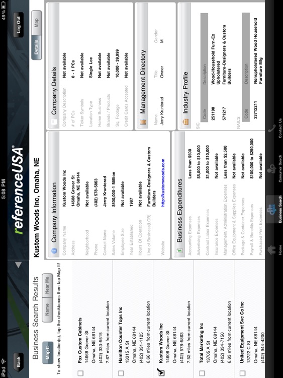 ReferenceUSA for iPad