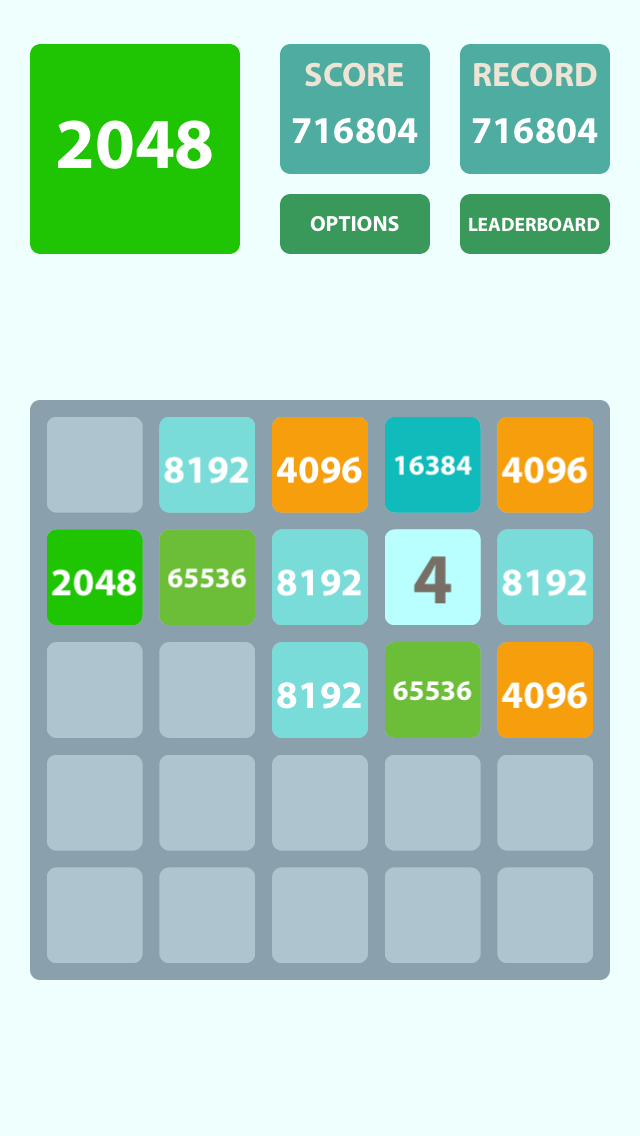 2048 5x5 screenshot 1