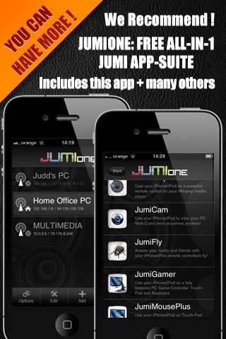 JumiAmp Lite – Remote Control for iTunes & WinAmp music & video play