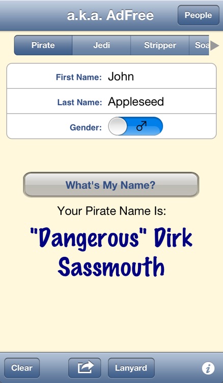 a.k.a. - Your Favorite Name Generator