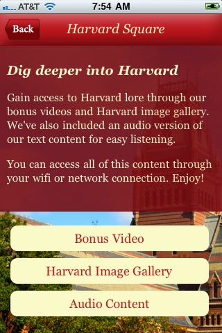 Tour Harvard screenshot 3