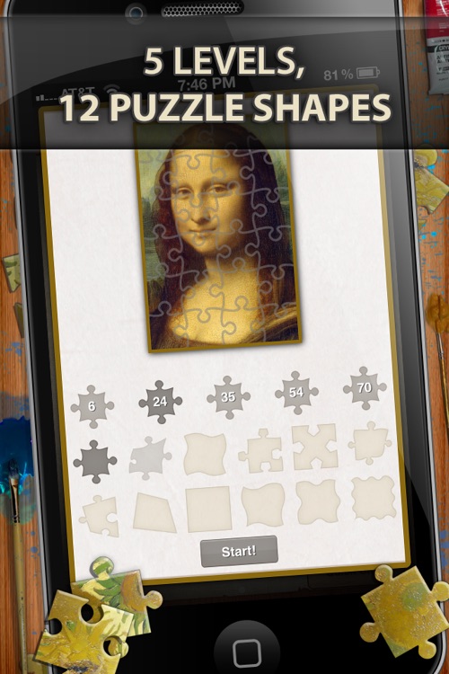 Leonardo da Vinci Jigsaw Puzzles  - Play with Paintings. Prominent Masterpieces to recognize and put together