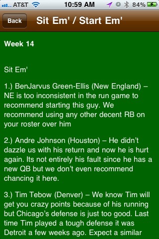 Fantasy Football News and Player Updater