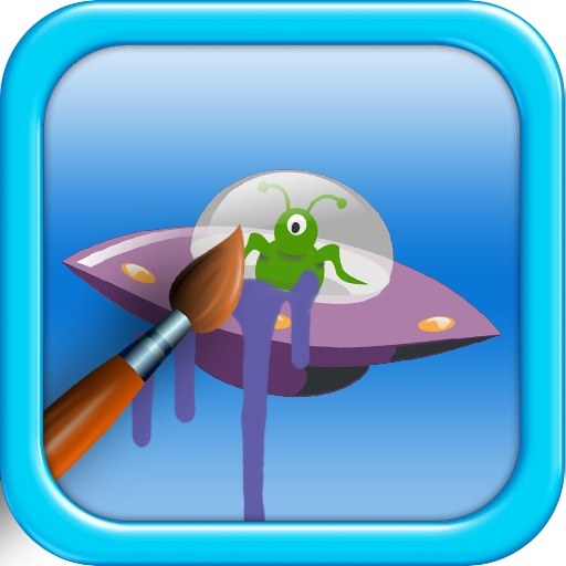 Space Alien Coloring Book Pro icon