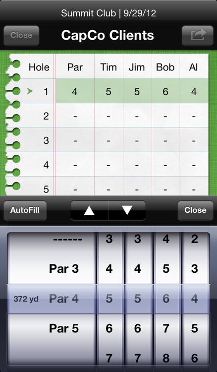 Birdies: Golf Scorecard