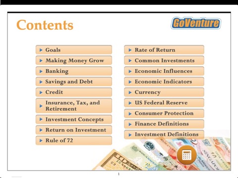 GoVenture Personal Finance Cheatsheet screenshot 2