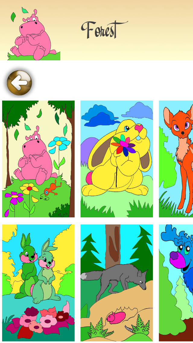 Screenshot #3 pour Pages à colorier pour filles et garçons, amusant et éducatif, coloriage de animaux et coloration de hippopotame et chaton - jeux pour enfants & bébés