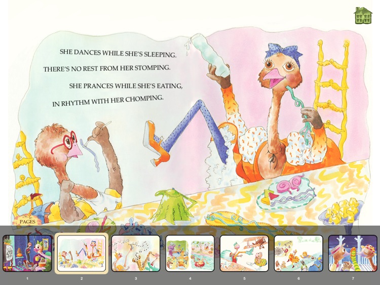 Since Lulu Learned the Cancan is a story for kids about a young ostrich, who kicks up a ruckus by practicing can-can, causing commotion and laughter wherever she goes; written by Orel Odinov Protopopescu (iPad Lite Version, by Auryn Apps)