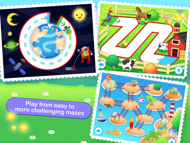 Toddler Maze 123 Free - Fun learning with Children animated puzzle game
