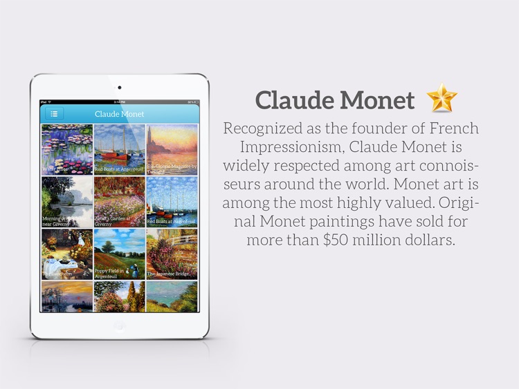 Art Gallery HD for iPad - Van Gogh , Monet , Klimt , Renoir screenshot-3