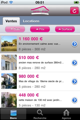 Carnot-Drujon Immobilier. screenshot 2
