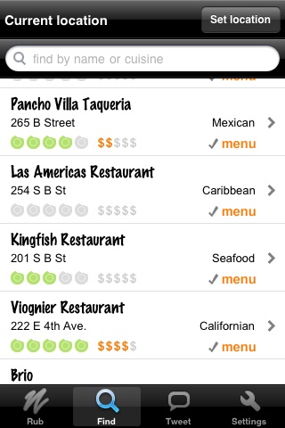 CrazyMenu restaurant menus social food and bar reviews, eat and dine with facebook and twitter friends screenshot 3