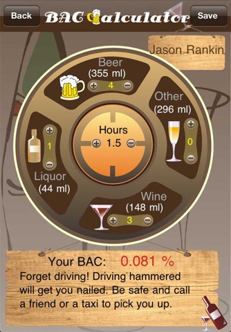 Alcohol Monitor Pro – BAC Calculator screenshot 2