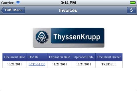 TKIS Customer Portal screenshot 2