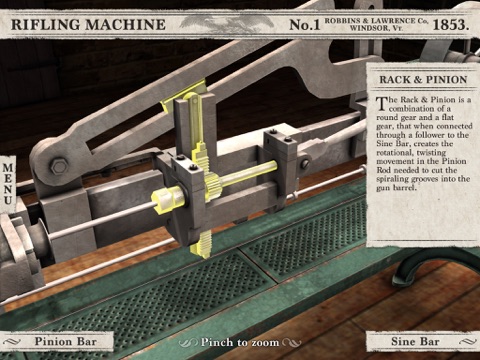 Civil War Rifling Machine (1853) App screenshot 4