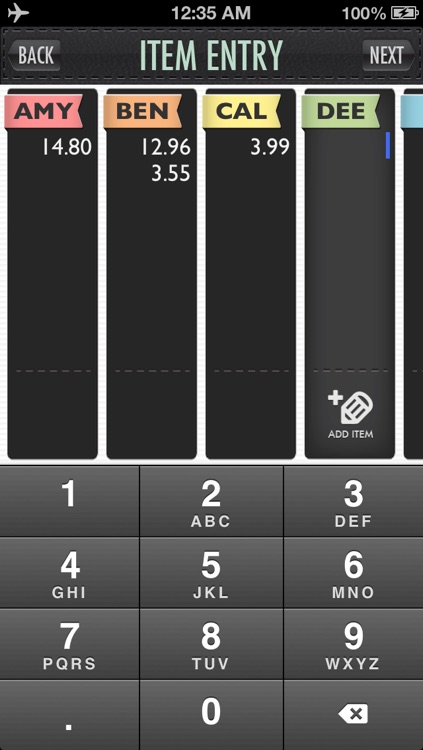 Billr: Bill Splitting at the Table