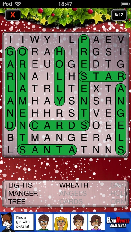 Word Search Xmas Party