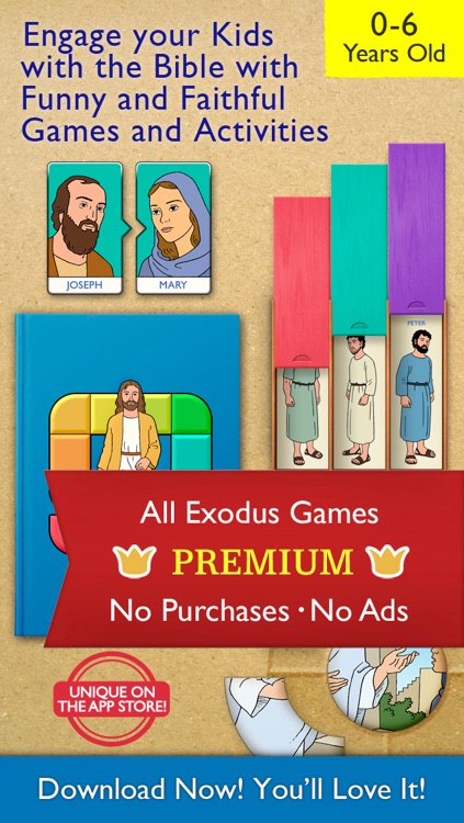 My First Exodus Games Premium ( Kids under 7 ) – Children’s Bible Activities, Movies, Stories and Puzzles for Families and Schools